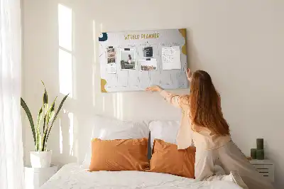 Bedruckte Korkplatte Sieben-Tage-Plan für die Wand