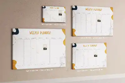 Bedruckte Korkplatte Sieben-Tage-Plan für die Wand