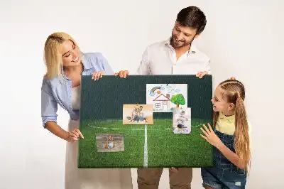 Pinnwand im Fußballplatz-Design