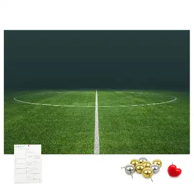 Pinnwand im Fußballplatz-Design