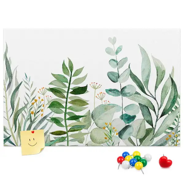 Bilder-Korktafel Aquarell Blätter