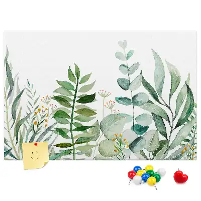 Bilder-Korktafel Aquarell Blätter