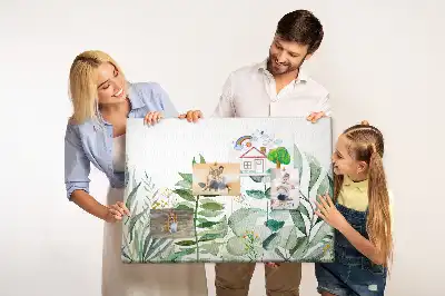 Bilder-Korktafel Aquarell Blätter