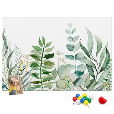 Bilder-Korktafel Aquarell Blätter