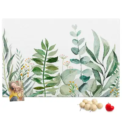 Bilder-Korktafel Aquarell Blätter