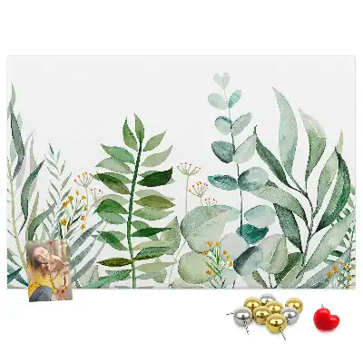 Bilder-Korktafel Aquarell Blätter