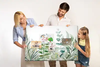 Bilder-Korktafel Aquarell Blätter