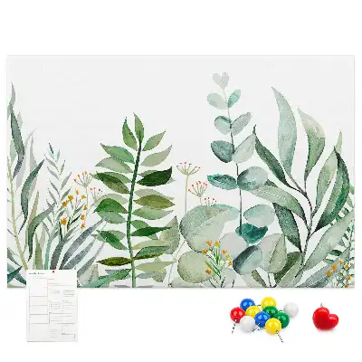 Bilder-Korktafel Aquarell Blätter