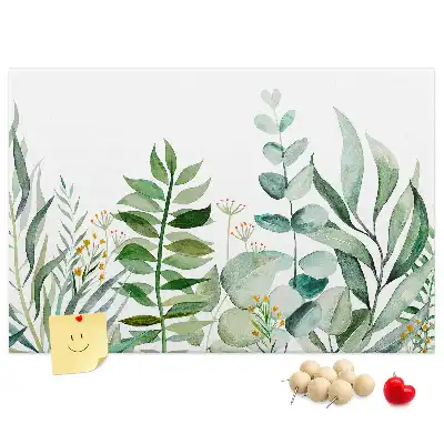 Bilder-Korktafel Aquarell Blätter
