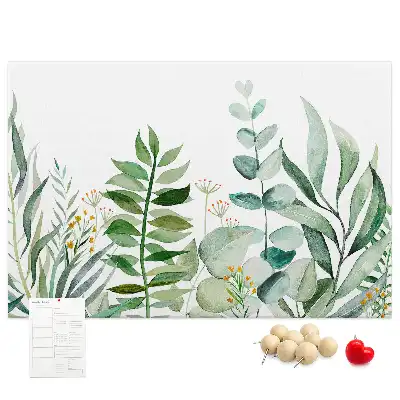 Bilder-Korktafel Aquarell Blätter
