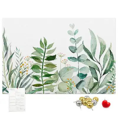 Bilder-Korktafel Aquarell Blätter