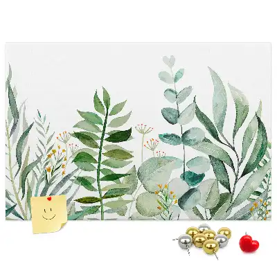 Bilder-Korktafel Aquarell Blätter