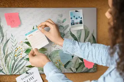 Bilder-Korktafel Aquarell Blätter