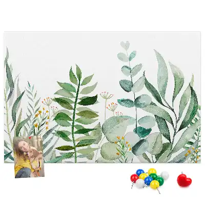 Bilder-Korktafel Aquarell Blätter
