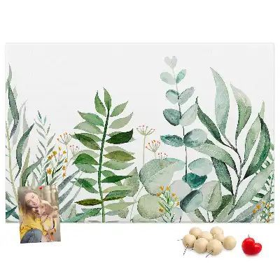 Bilder-Korktafel Aquarell Blätter