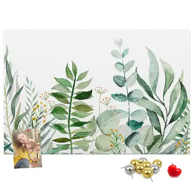 Bilder-Korktafel Aquarell Blätter