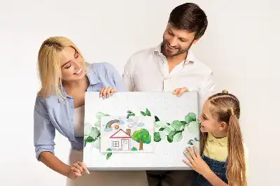 Kork-Pinnwand mit Pflanzenzweig-Motiv