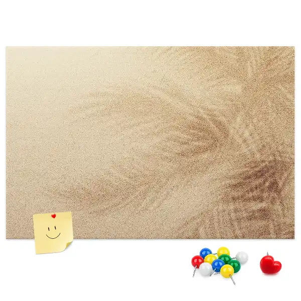 Bedruckte Korkplatte mit Palmblätter-Motiv