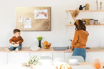 Bedruckte Korkplatte mit Palmblätter-Motiv