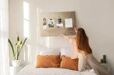 Bedruckte Korkplatte mit Palmblätter-Motiv