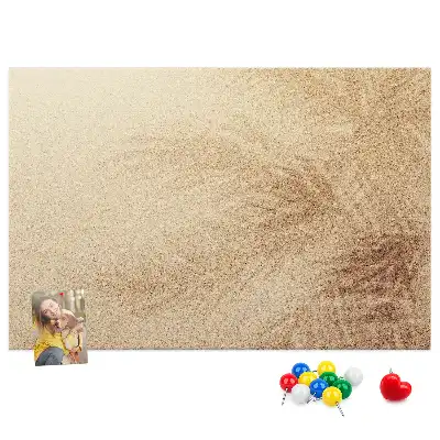 Bedruckte Korkplatte mit Palmblätter-Motiv