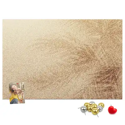 Bedruckte Korkplatte mit Palmblätter-Motiv