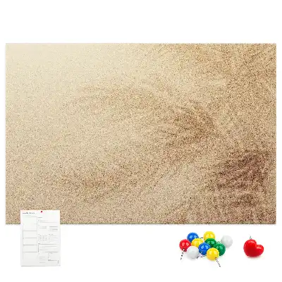 Bedruckte Korkplatte mit Palmblätter-Motiv