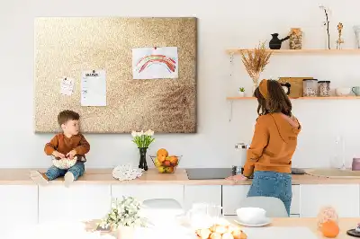 Bedruckte Korkplatte mit Palmblätter-Motiv
