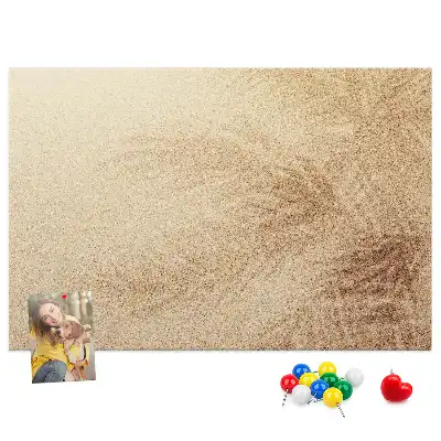 Bedruckte Korkplatte mit Palmblätter-Motiv
