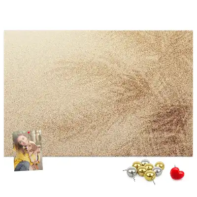 Bedruckte Korkplatte mit Palmblätter-Motiv