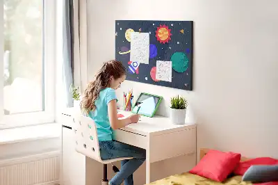 Bilder-Korktafel Kinder-Weltraum