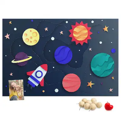 Bilder-Korktafel Kinder-Weltraum