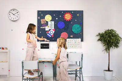 Bilder-Korktafel Kinder-Weltraum