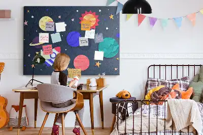 Bilder-Korktafel Kinder-Weltraum