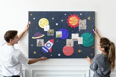 Bilder-Korktafel Kinder-Weltraum