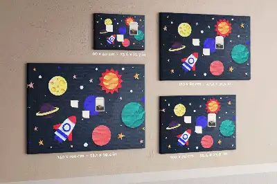 Bilder-Korktafel Kinder-Weltraum