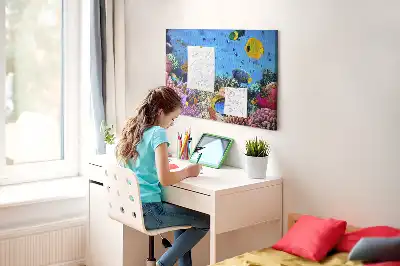 Bedruckte Korkplatte mit Unterwasser-Motiv