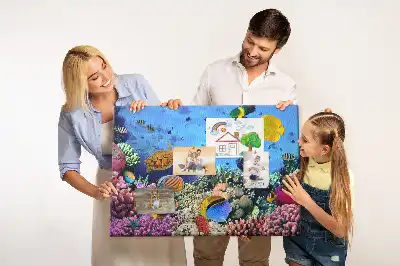Bedruckte Korkplatte mit Unterwasser-Motiv