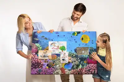 Bedruckte Korkplatte mit Unterwasser-Motiv