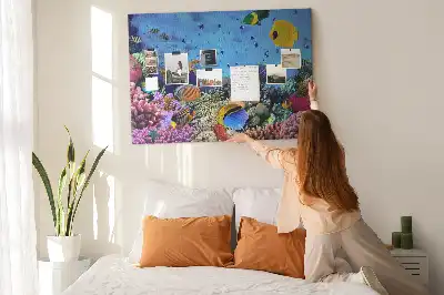 Bedruckte Korkplatte mit Unterwasser-Motiv