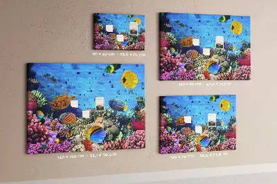Bedruckte Korkplatte mit Unterwasser-Motiv