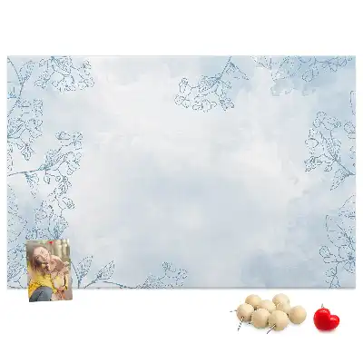 Kork Pinnwand Pflanzenskizze