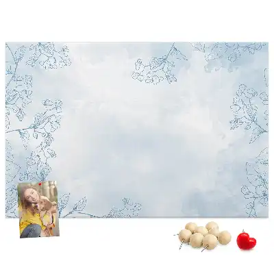 Kork Pinnwand Pflanzenskizze