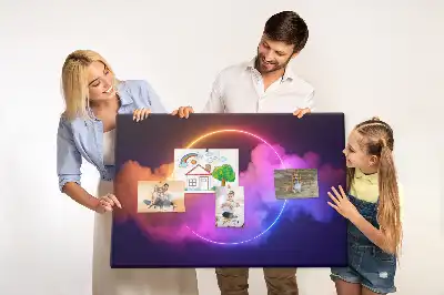 Bedruckte Korkplatte 3D Rauch Abstraktion