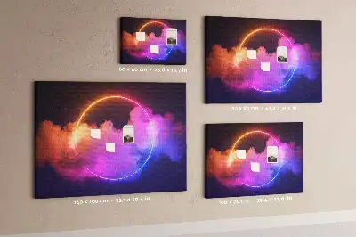 Bedruckte Korkplatte 3D Rauch Abstraktion