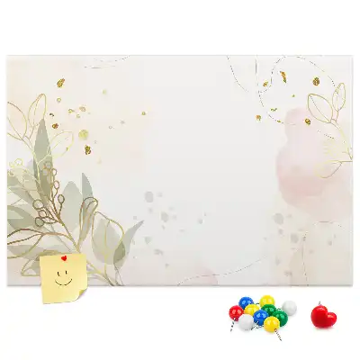 Bedruckte Korkplatte Goldene lineare Grafik