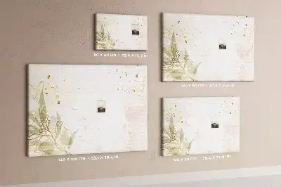 Bedruckte Korkplatte mit goldener linearer Grafik