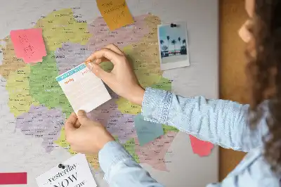 Bilder-Korktafel Kartografie des Landes Polen