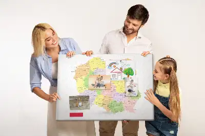 Bilder-Korktafel Kartografie des Landes Polen