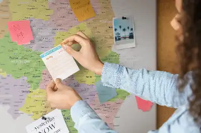 Bilder-Korktafel Kartografie des Landes Polen